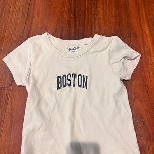 Brandy Melville John galt Boston cropped graphic Tee